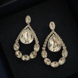 Swarovski crystal teardrop earrings